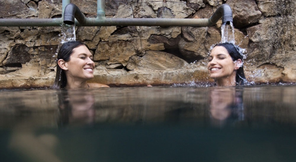 Guests enjoy Ojo Caliente Hot Springs | Courtesy Ojo Caliente